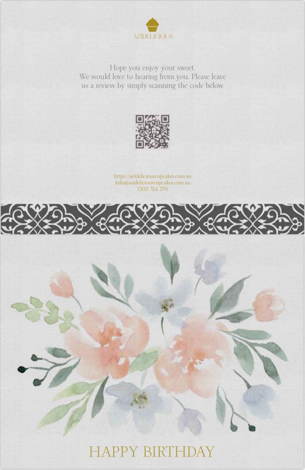 floral happy Birthday card