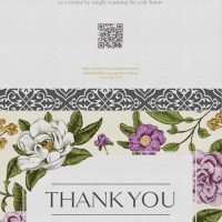 Floral thank you postcard