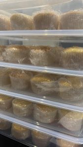birthday cake in the refrigerator