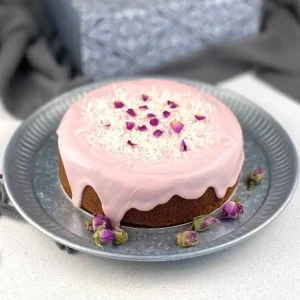 Rose coconut cake