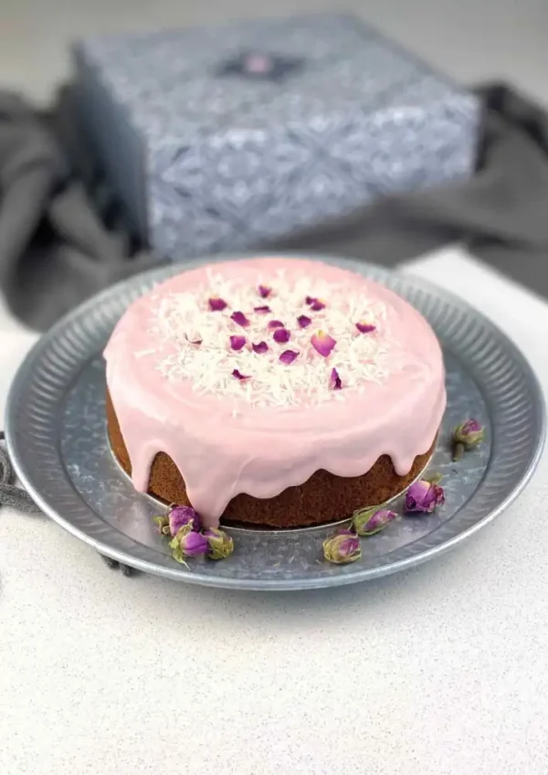 Rose coconut cake