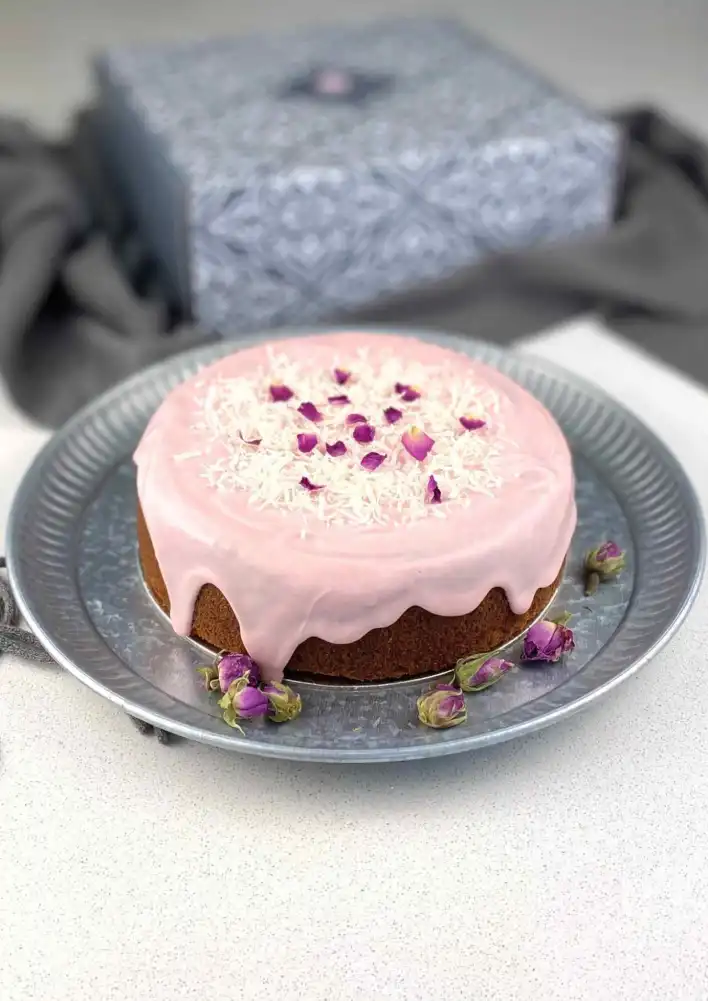 Rose coconut cake