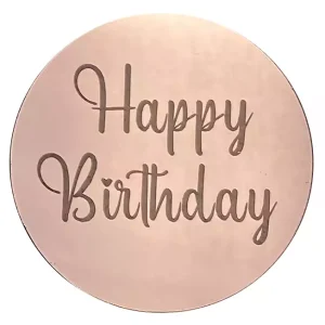 Happy Birthday Golden Rose Disk