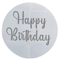 Happy Birthday silver disk