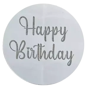 Happy Birthday silver disk