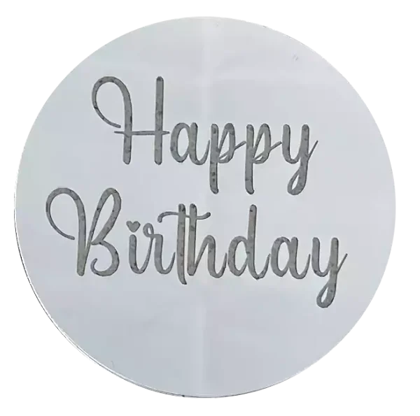 Happy Birthday silver disk