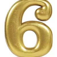 6 Number cake candle
