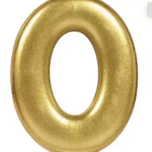 Gold zero number candle