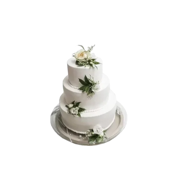 3 tier Orange Flavour Wedding Cake