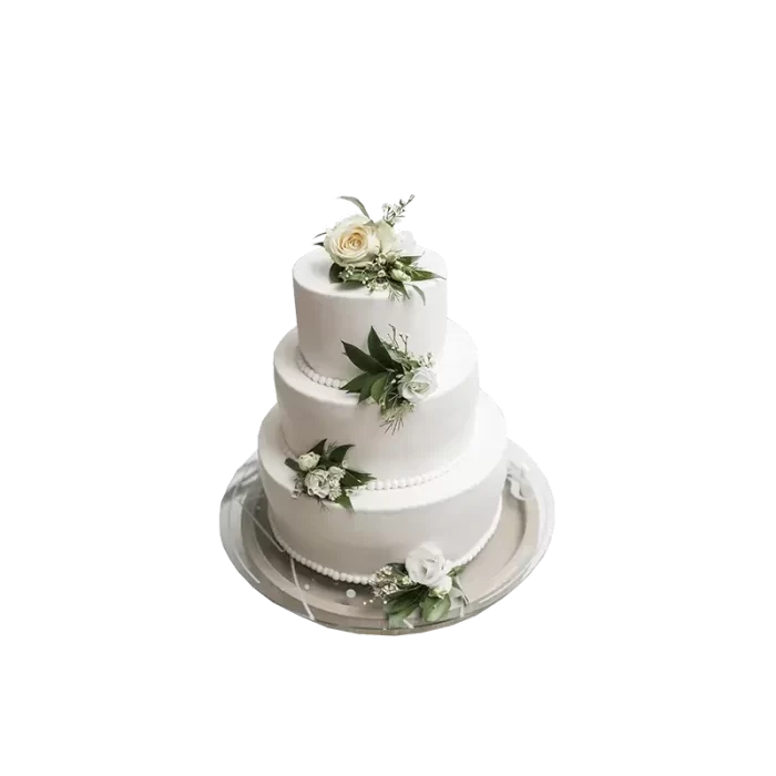 3 tier Orange Flavour Wedding Cake