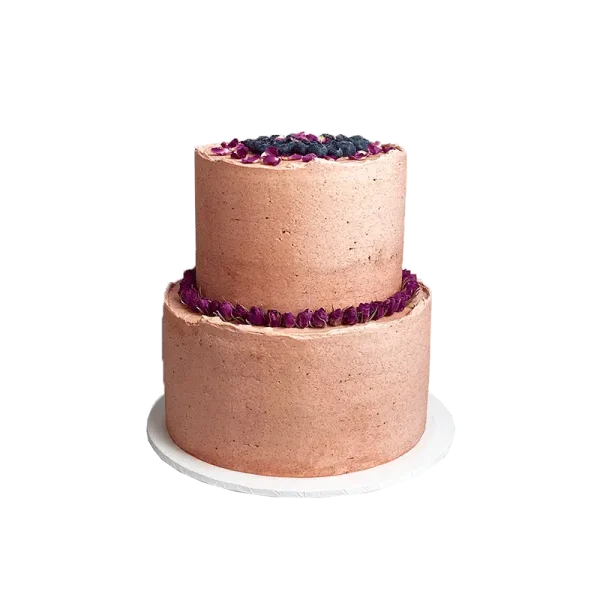 4 2 tier orange blueberry cake