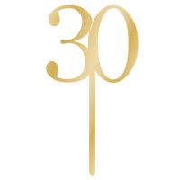 30 Gold Cake topper