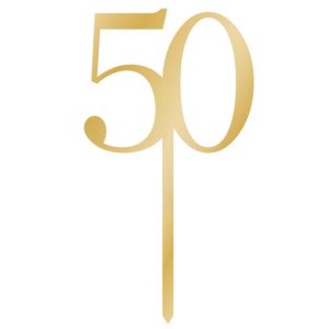 50 Gold Cake topper