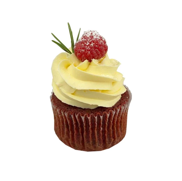 Raspberry Red Velvet Cupcake