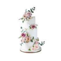 3-Tier White Vanilla Wedding Cake