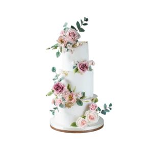3-Tier White Vanilla Wedding Cake